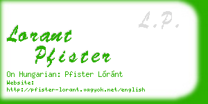 lorant pfister business card