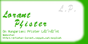 lorant pfister business card